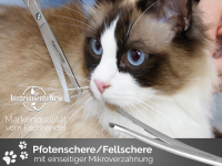 Fellschere aus Solingen Made in Germany Hundehaarschere Haarschere mit Scharfem und Przisem Schnitt Schere Edelstahl Rostfrei mit einseitiger Mikroverzahnung 16,5 cm