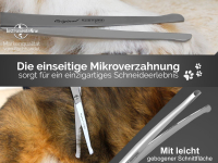 Fellschere aus Solingen Made in Germany Hundehaarschere Haarschere mit Scharfem und Przisem Schnitt Schere Edelstahl Rostfrei mit einseitiger Mikroverzahnung 16,5 cm