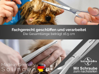Fellschere aus Solingen Made in Germany Hundehaarschere Haarschere mit Scharfem und Przisem Schnitt Schere Edelstahl Rostfrei mit einseitiger Mikroverzahnung 16,5 cm