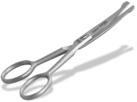 Solingen Fellschere Hunde Haarschere Pfotenschere 11,7 cm mit einseitiger Mikroverzahnung. Hundeschere mit gebogener Schnittfl�che f�r die Fellpflege