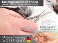 Solingen Fellschere Pfotenschere Kleine Hundeschere mit einseitiger Mikroverzahnung Made in Germany Haarschere fr ein perfekt gepflegtes Tier Fell 3,5 Zoll