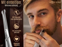 Solingen Bartschere Haarschere Schere mit einseitiger Mikroverzahnung zum K�rzen von Barthaaren, Ohrhaaren und Nasenhaaren