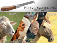 Hufmesser Set f�r Pferde mit 6 Wechselklingen und Etui