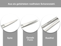 Bastelschere Papierschere Spitze Universalschere aus rostfreiem Edelstahl 18 cm