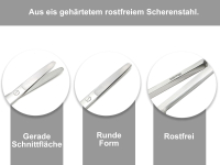 Bastelschere Papierschere Universalschere Schere 16 cm aus rostfreiem Edelstahl 16 cm Abgerundet