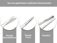 Bastelschere Papierschere Universalschere aus rostfreiem Edelstahl 18 cm, Abgerundet mit runden Stumpfen Enden